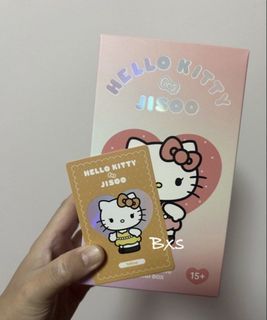Sealed foil authentic hello kitty x jisoo soft toy plush plushie keychain bag charm keyring - yellow