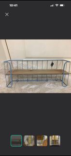 Wooden Wall Shelf with Hooks