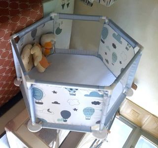 Baby Playpen Hexagonal Safety Playard with Toys