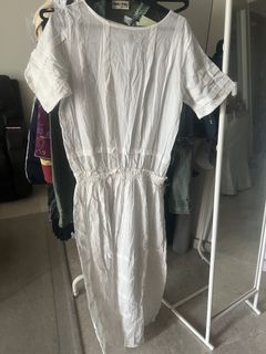 Innika Choo long white cinched dress