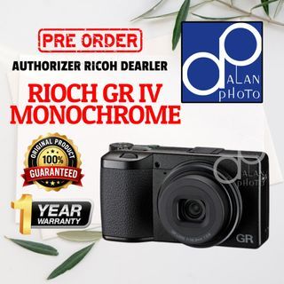 🎉PRE ORDER 🎉RICOH GR IV MONOCHROME Digital Camera ✨PM FOR MORE INFO✨| GR 4 HDF| GR IV MONOCHROME| GRiv monochrome| GR4 MONOCHROME| GR 4MONOCHROME | GRIV MONOCHROME Digital Camera||DIGITAL CAMERA