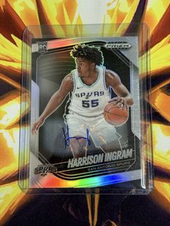 2024-2025 NBA Panini Prizm Black Basketball Card - Harrison Ingram ‘Silver Holo Rookie Auto/Autograph/Signature’ (San Antonio Spurs)