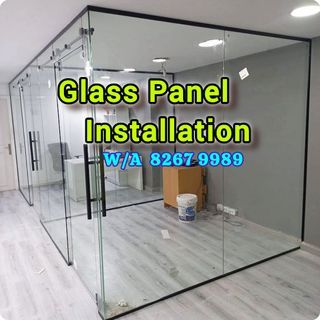 🔥 Up to 65% off 🔥 Glass panel installation/Glass door install/ Shower glass Install/ glass swing door/Auto glass door systems/ privacy film glass/Office partition/ Gypsum board installation /partition wall installation/commercial area, office partition