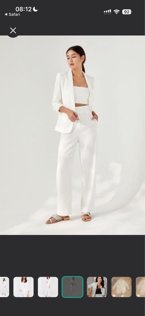 LB Maisel Shawl Blazer in White (Category: Coats, Jackets and Outerwear) located in Singapore. Submitted by chasingwithdreams (Listing ID 1454189516, Image 3). Description: BNWT SIZE M.