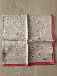 Vintage Celine grey scarf pink