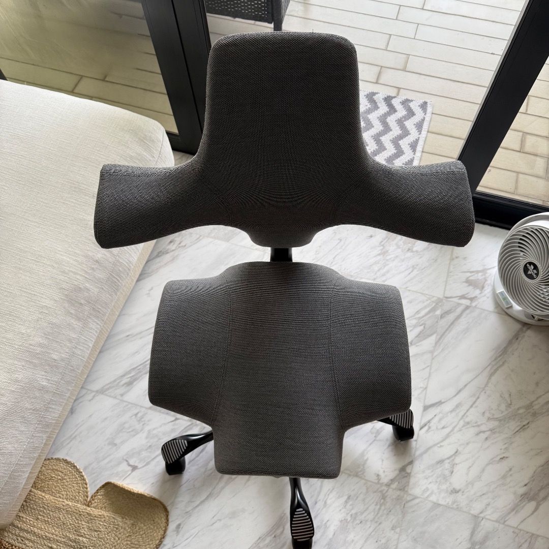 HAG Capisco 8106 Ergonomic Grey Chair Steelcut Trio 153 Grey Sewing Wheels (Category: Chairs) located in Singapore. Submitted by wlshr (Listing ID 1454453361, Image 4). Description: Originally purchased from W.Atelier for SGD1.5k. Excellent condition. Very well cared for. The fabric chosen for this Capisco is steelcut trio which is extremely durable. Upholstery: Steelcut Trio 153 Grey Sewing Thread: Standard Colour Metal: Black Footbase: Alu G3 C