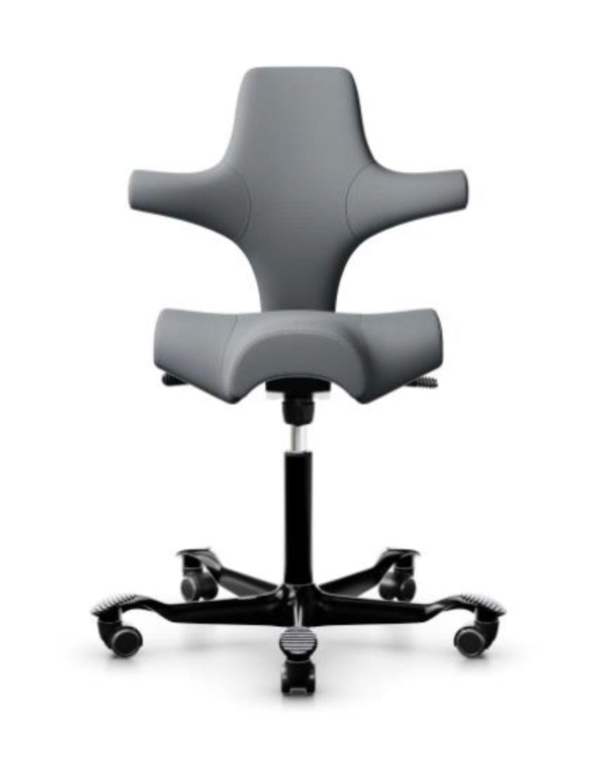 HAG Capisco 8106 Ergonomic Grey Chair Steelcut Trio 153 Grey Sewing Wheels (Category: Chairs) located in Singapore. Submitted by wlshr (Listing ID 1454453361, Image 1). Description: Originally purchased from W.Atelier for SGD1.5k. Excellent condition. Very well cared for. The fabric chosen for this Capisco is steelcut trio which is extremely durable. Upholstery: Steelcut Trio 153 Grey Sewing Thread: Standard Colour Metal: Black Footbase: Alu G3 C