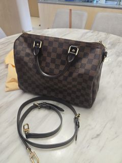 Louis Vuitton Speedy 30 Damier Ebene Bandouliere Bag