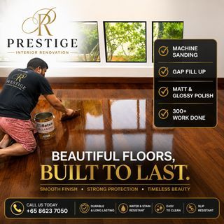 ⚡Parquet polishing | parquet floor Singapore|Door frame Varnish|Glossy finish |vinyl repair & installation|Hole and water damaged parquet repair | Parquet Repair Polish|Furniture Polishing |Waterproof|Marble polish|deck repair|HDB,Condo|Sanding Machine
