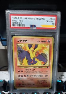 PSA 10 Pokemon Moltres Vending Series Vintage card