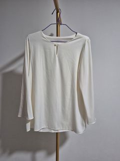 White Long Sleeve Top with Bell Sleeves