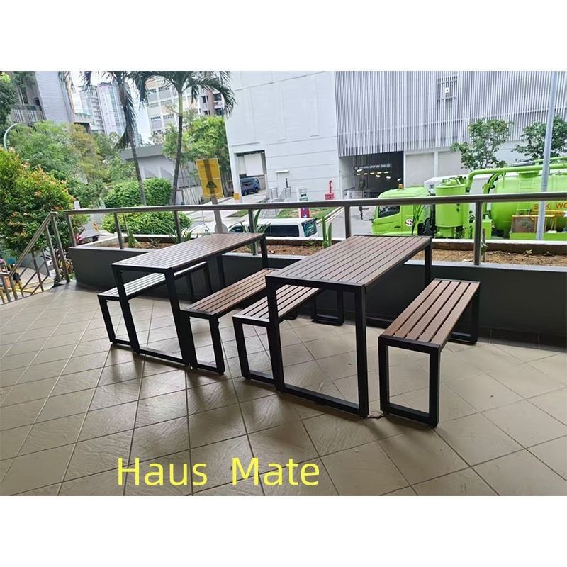 Garden Chair/Outdoor Furniture Durable Balcony Table and Chair/Bench (Category: Outdoor Furniture) located in Singapore. Submitted by hausmate (Listing ID 1458979654, Image 3). Description: Garden Chair Type:7071 Material:PS Plastic Wood Frame Hard and wear-resistant material Waterproof, sun proof, rust proof Painted feet Size:See the image Frame:White/Black 108cm Bench Price $129 128cm Bench Price $139 120cm Table Price $209 140cm Table Price $2