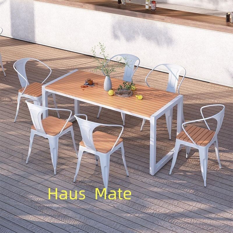 Garden Chair/Outdoor Furniture Durable Balcony Table and Chair/Bench (Category: Outdoor Furniture) located in Singapore. Submitted by hausmate (Listing ID 1458979654, Image 4). Description: Garden Chair Type:7071 Material:PS Plastic Wood Frame Hard and wear-resistant material Waterproof, sun proof, rust proof Painted feet Size:See the image Frame:White/Black 108cm Bench Price $129 128cm Bench Price $139 120cm Table Price $209 140cm Table Price $2