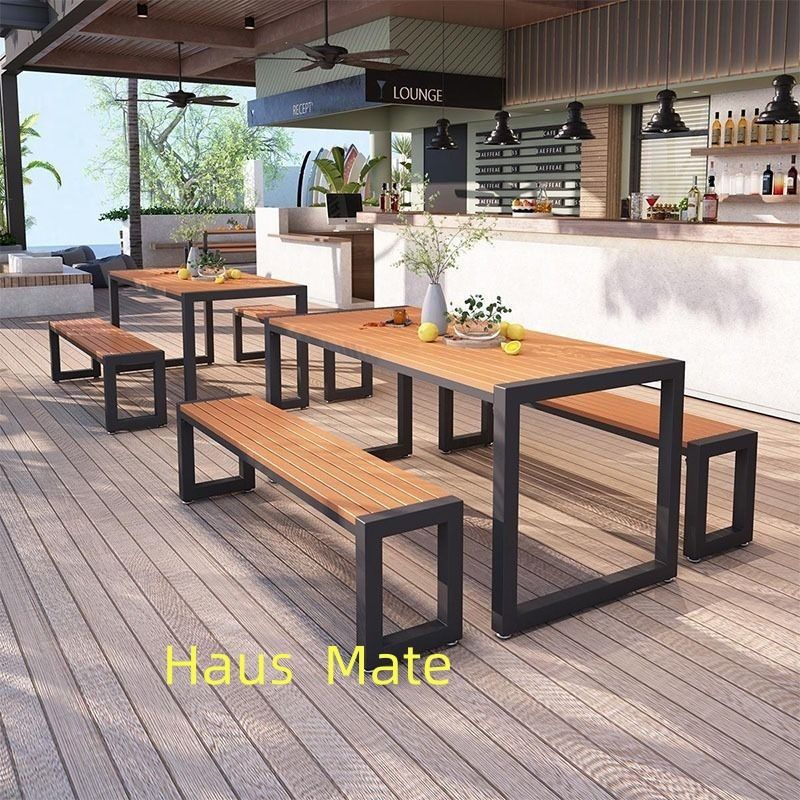 Garden Chair/Outdoor Furniture Durable Balcony Table and Chair/Bench (Category: Outdoor Furniture) located in Singapore. Submitted by hausmate (Listing ID 1458979654, Image 6). Description: Garden Chair Type:7071 Material:PS Plastic Wood Frame Hard and wear-resistant material Waterproof, sun proof, rust proof Painted feet Size:See the image Frame:White/Black 108cm Bench Price $129 128cm Bench Price $139 120cm Table Price $209 140cm Table Price $2