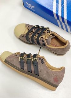 melting sadness x adidas originals SUPERSTAR Karoro Hole Sneakers Brown Black