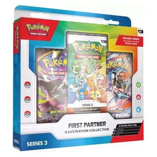 🔥Pokemon First Partner Illustration Collection Series 3 AA Booster Box Pitch Black Chaos Rising