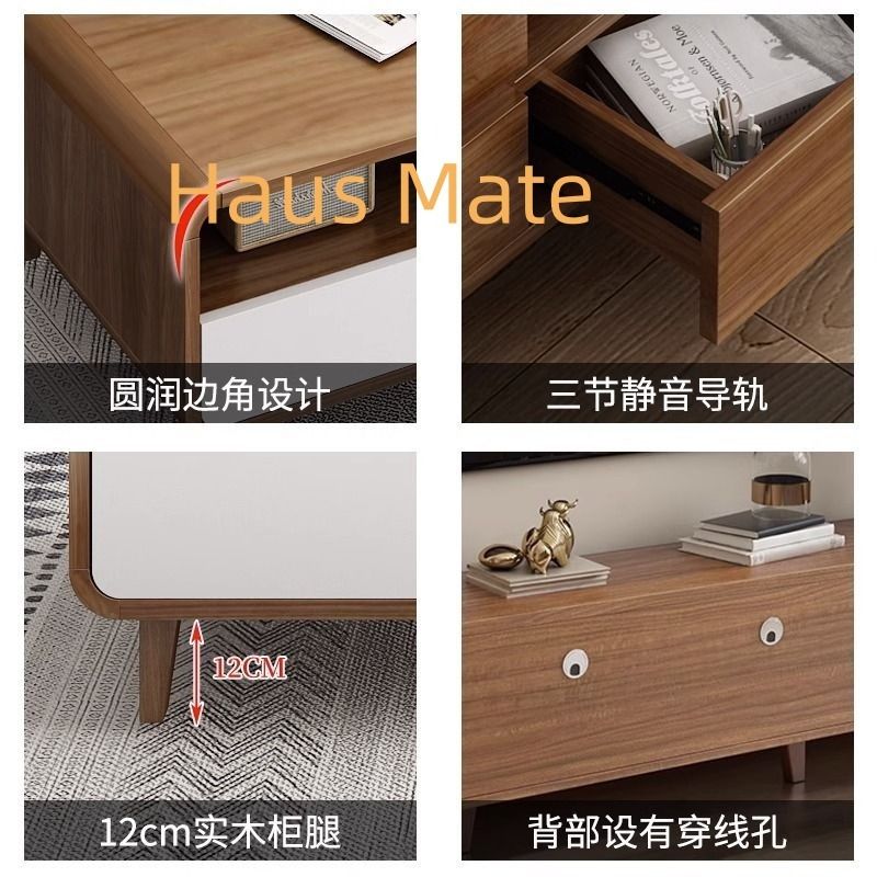 TV Console Minimalist living room storage cabinet (Category: TV Consoles) located in Singapore. Submitted by hausmate (Listing ID 1458901595, Image 3). Description: 🔥🔥TV Console Type:YG079 Material: Cabinet body:E1 18mm MDF 38cm spacious countertop Large-capacity storage space Hidden handle, to avoid scratches Solid wood cabinet foot, safe and stable Solid wood drawer and With silent slide track The back is hidden thread hole, simple and beauti