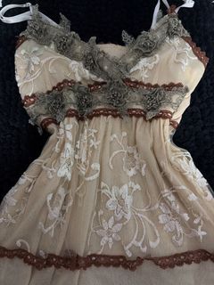 y2k beige camisole