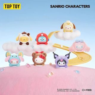 [BRAND NEW! TOPTOY X SANRIO] SANRIO CHARACTERS SWEET WHISPERS STICKERS PLUSH PENDANT SERIES FULL SET AND INDIVIDUAL CHARACTERS AVAILABLE