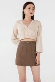 Lovet Xander Pocket Skorts Skirt Brown