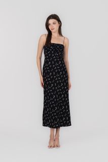 Natalie Dress In Ebony Floral