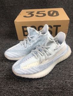 Adidas Originals Yeezy Boost 350 V2 Ice Blue cloud white Mesh Shoes