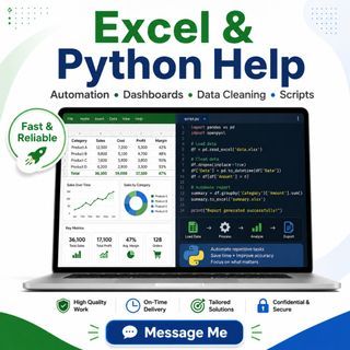 Excel & Python Help: Automation, Dashboards, Data Cleaning, Scripts