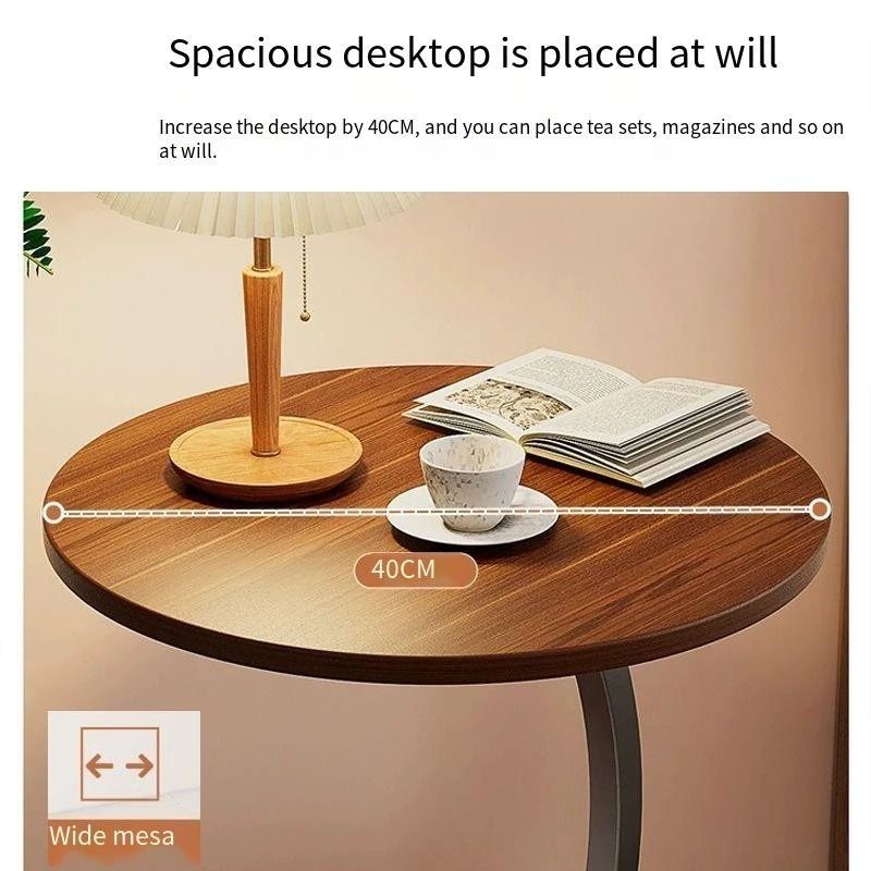 Modern Small Coffee Round Table | Double Layer Storage Tea Table | Space Saving Sofa Side Table | Bedside Bedroom Nightstand | Curved Frame Accent Table | Lightweight Round Table | Home Living Room End Table (Category: Tables & Sets) located in Singapore. Submitted by homehavensg (Listing ID 1459609421, Image 9). Description: Enhance your living space with this versatile C-shaped round side table, thoughtfully designed to bring style, convenience