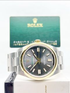Brand New Rolex Oyster Perpetual “100 Year” 134303 Slate Grey Dial Automatic Steel Casing Bracelet ( Aug 26 )