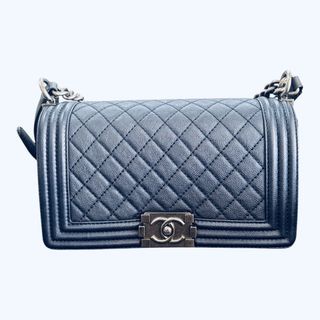 Chanel Boy Medium Navy Caviar | Ruthenium Hardware