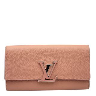 Louis Vuitton Capucines Pale Pink Wallet in Taurillon Leather Silver hardware