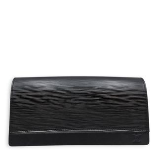 Louis Vuitton Honfleur Black Clutch in Epi Leather Gold hardware