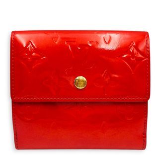 Louis Vuitton Monogram Vernis Porte Feuille Sarah Red Wallet in Patent leather Gold hardware
