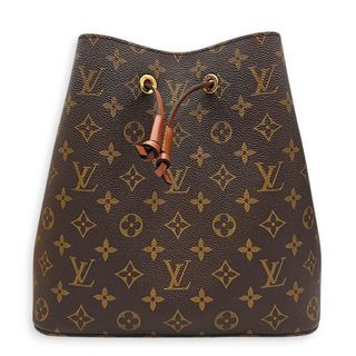 Louis Vuitton NeoNoe Brown Bucket Bag in Monogram Coated Canvas Gold hardware