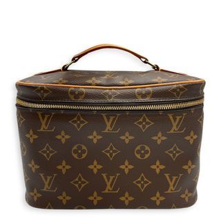 Louis Vuitton Nice Monogram Brown Vanity Bag in Monogram Coated Canvas Gold hardware