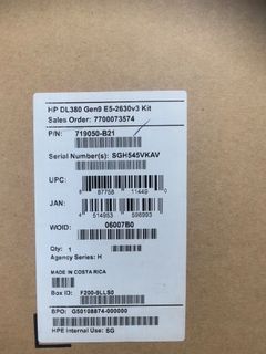Proliant DL380 Gen 9 E-2630V Server CPU kit