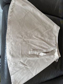 Beige wrap skirt with tie detail