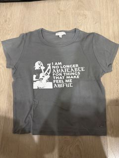 Bershka grey crop top