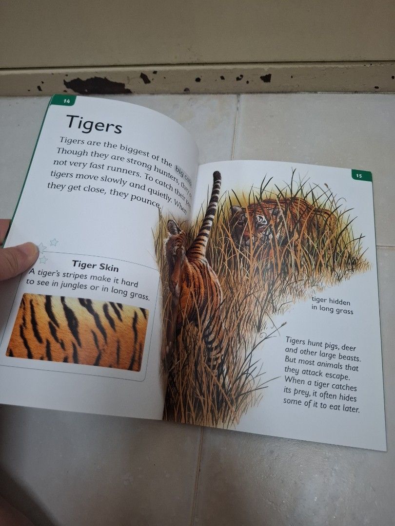 TopReaders Hide and Seek Children's Educational Book (Category: Children's Books) located in Singapore. Submitted by sciencementor (Listing ID 1460301810, Image 10). Description: - TopReaders Hide and Seek book - Part of a series for children learning to read - Features various animals and their habitats - Includes stages for different reading levels (simple sentences to complex concepts) - Ideal for young readers interested in animals.