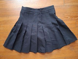 Black Pleated Mini Skirt