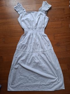 La Babité White Polka Dot Dress
